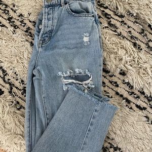 PacSun distressed mom jeans.